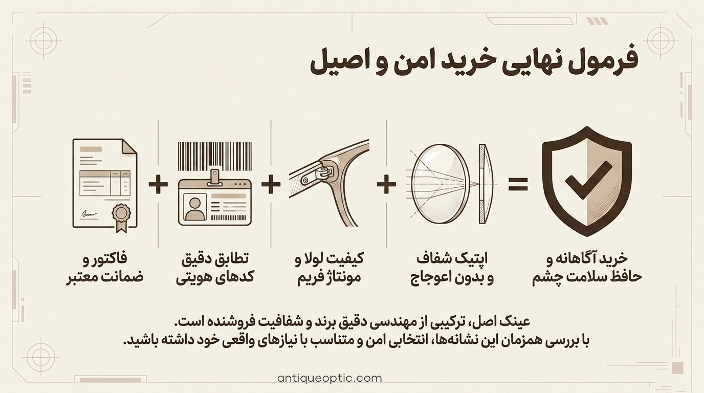 تشخیص عینک اصل از تقلبی - فرمول نهایی خرید امن