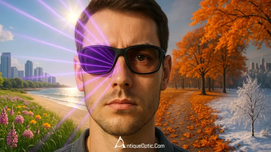 تأثیر اشعه UV بر چشمها در فصول مختلف