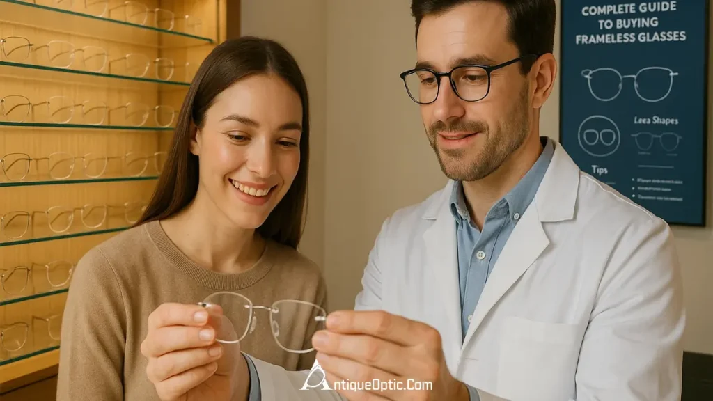 راهنمای کامل خرید عینک طبی بدون فریم: مزایا، معایب و نکات فنی