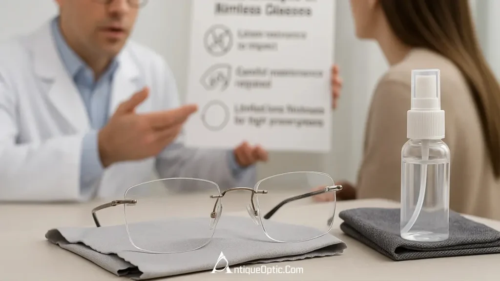 معایب و محدودیتهای عینک طبی بدون فریم