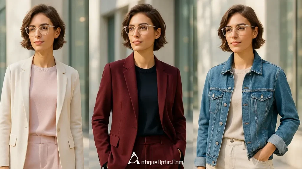 چگونه عینک فریم شفاف را با لباس، رنگ و استایل عمومی ست کنیم؟