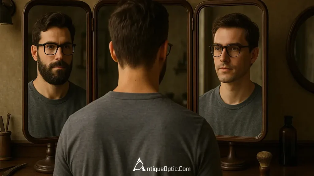 عینک مردانه برا اساس ریش، مو و عینک