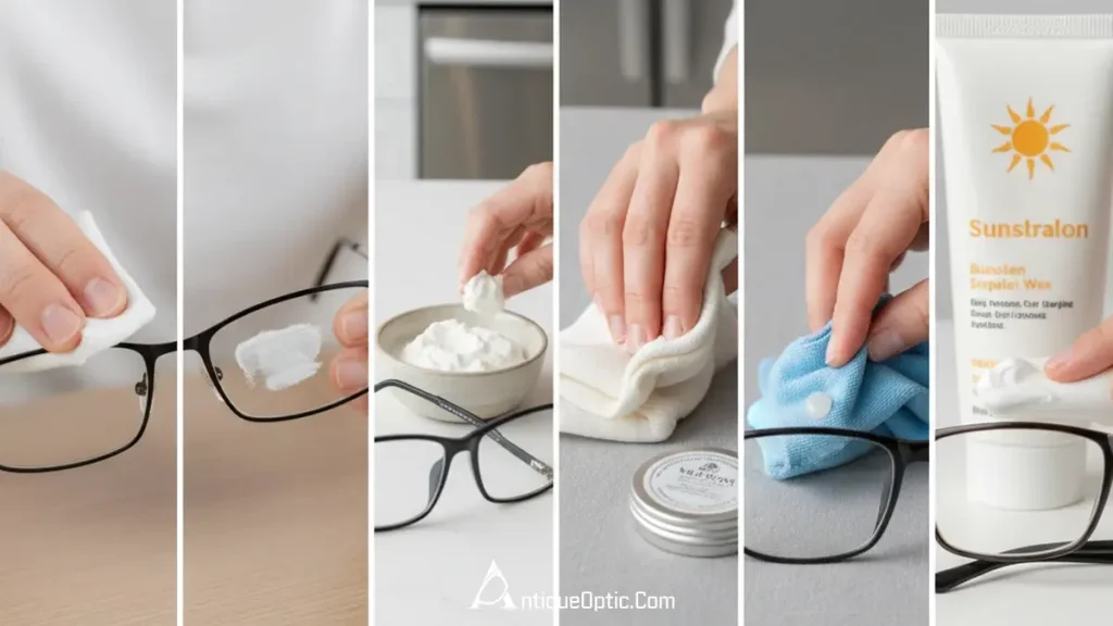 روش‌های خانگی و ایمن برای رفع خط و خش عینک به صورت سطحی