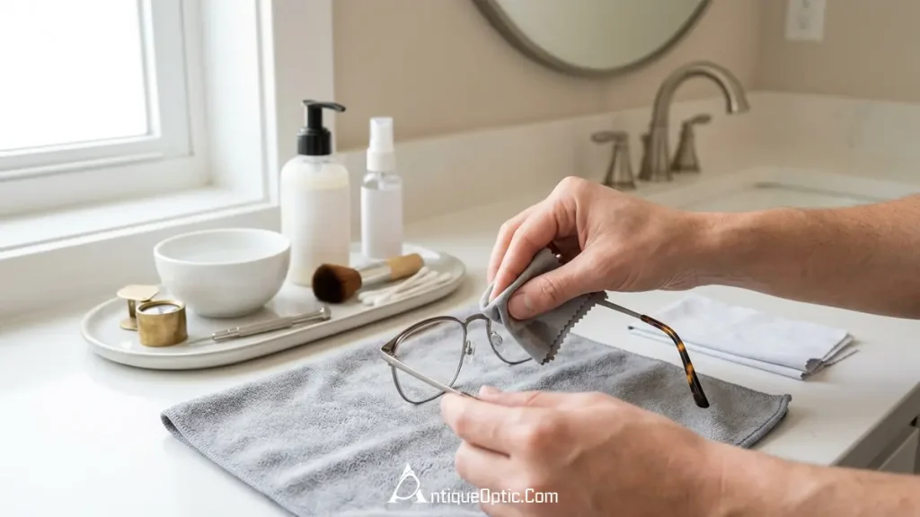 نگهداری فریم عینک برای پوست حساس
