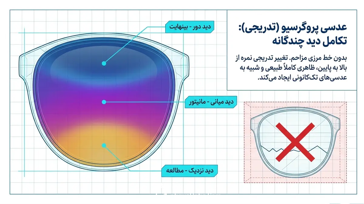 عدسی تدریجی یا پروگرسیو