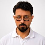عینک طبی یونیسکس Jean Philippe Joly مدل VO62203 روی صورت یک آقا