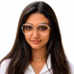 عینک وینتیج Sabine مدل Sabine روی صورت یک خانم