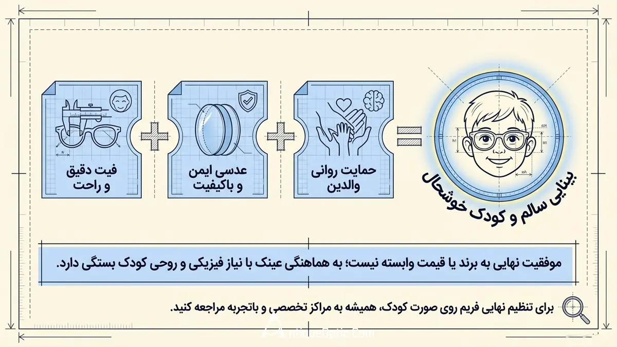 نتیجه‌گیری و پیشنهاد نهایی در رابطه با خرید عینک طبی بچگانه