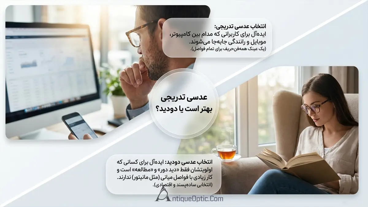 عدسی تدریجی بهتر است یا دودید؟